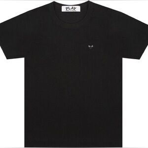 Comme Des Garçon PLAY Black Small Heart Tee Size Large